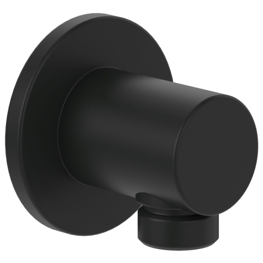 V&B Universal Matt Black Round Shower Outlet | Sanctuary Bathrooms
